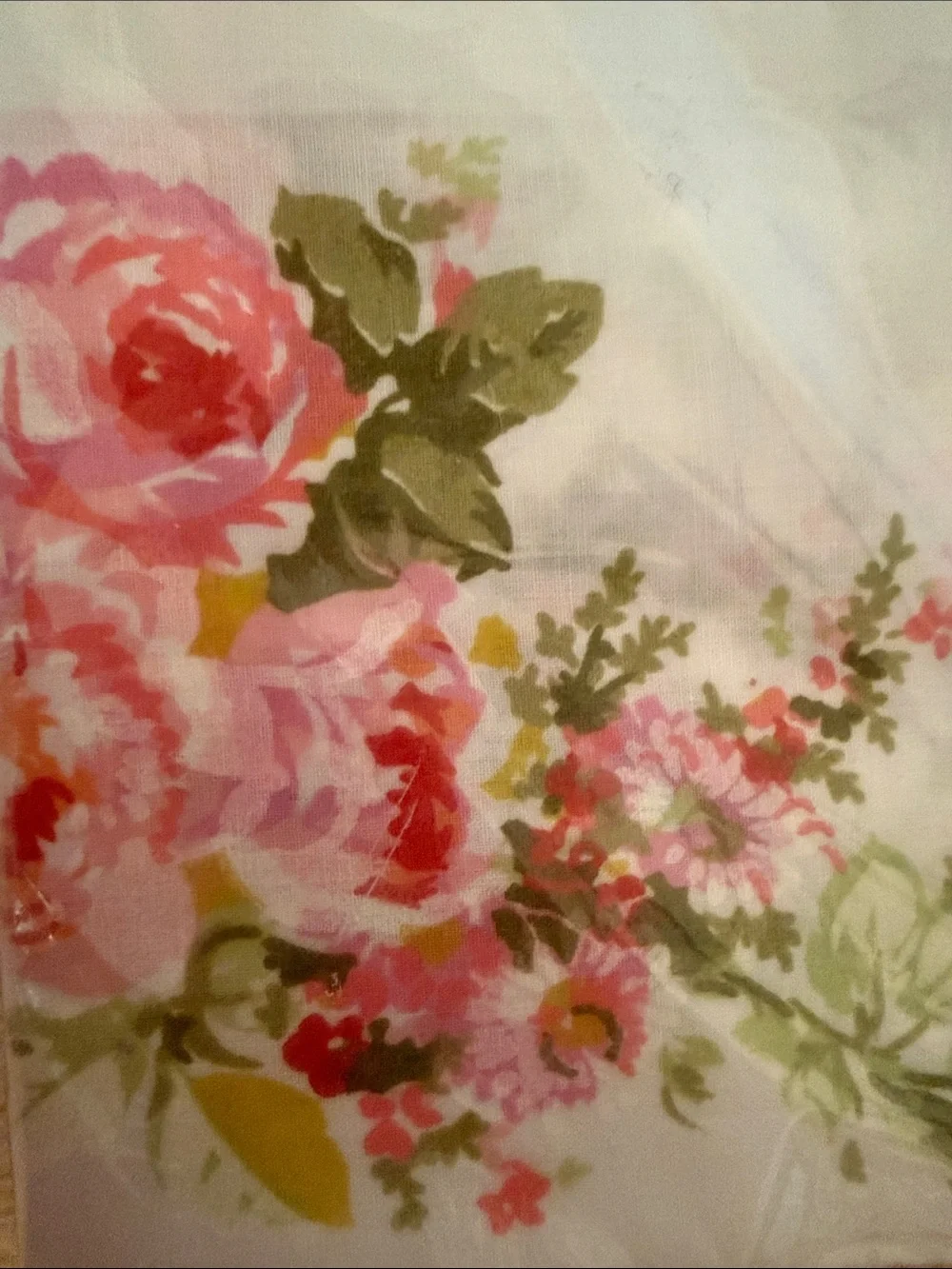 Vintage Sears Best French Bouquet Floral Percale Standard Pillowcases Set of‎ 2